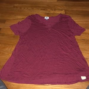 Maroon cross top
